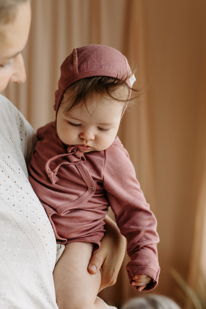 Wool & silk baby hat